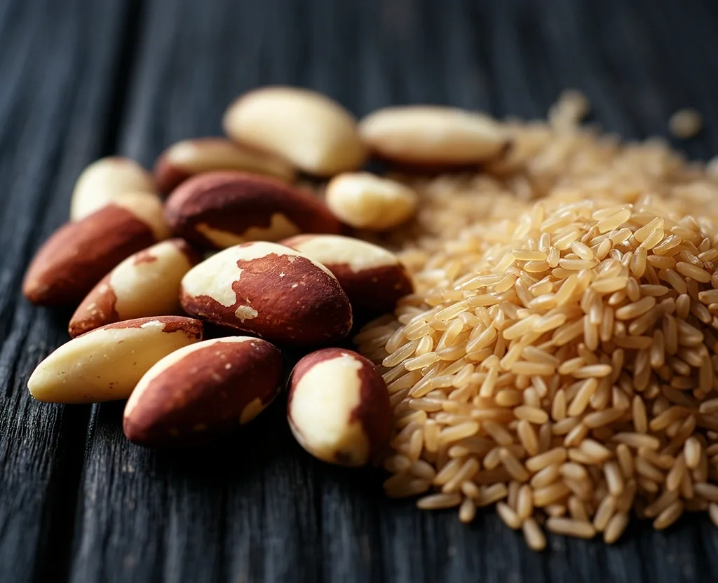 Dietary sources of selenium including nuts and grains